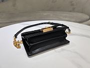 Mini Dior Ange Bag Black Macrocannage Calfskin 20x12x5cm  - 6