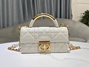 Mini Dior Ange Bag Latte Macrocannage Calfskin 20x12x5cm - 1