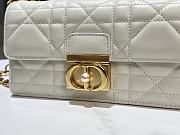 Mini Dior Ange Bag Latte Macrocannage Calfskin 20x12x5cm - 6