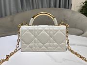 Mini Dior Ange Bag Latte Macrocannage Calfskin 20x12x5cm - 3