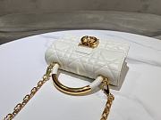 Mini Dior Ange Bag Latte Macrocannage Calfskin 20x12x5cm - 2