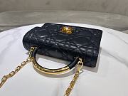 Medium Dior Ange Bag Black Macrocannage Calfskin 26x17x9cm - 4