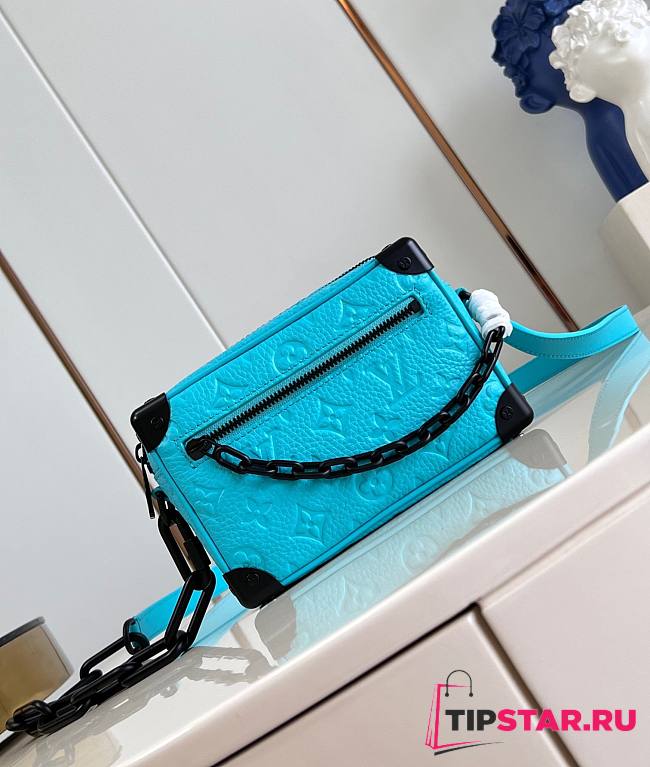 LV Mini Soft Trunk Taurillon Monogram Turquoise M11673 18.5x13x8cm - 1