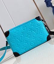 LV Mini Soft Trunk Taurillon Monogram Turquoise M11673 18.5x13x8cm - 3