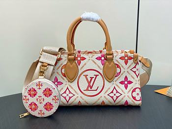 LV OnTheGo East West Monogram Tiles Canvas M25318 25x13x10cm