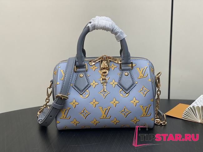 LV Speedy Bandoulière 20 Baby Blue M25454 20x15x12.5cm - 1