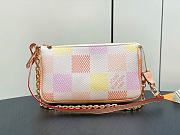 LV Pochette Accessoires Damier Canvas Peach Pink N40642 23.5x13.5x4cm - 6