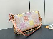 LV Pochette Accessoires Damier Canvas Peach Pink N40642 23.5x13.5x4cm - 4