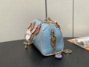 LV Nano Speedy Monogram Vernis Sky Blue M83000 16x10x7.5cm - 3