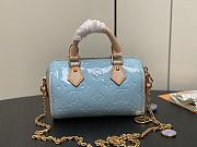 LV Nano Speedy Monogram Vernis Sky Blue M83000 16x10x7.5cm - 2