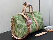 LV Keepall Bandoulière 35 Bag Damier Golf Canvas Green N40671 34x21x16cm - 5