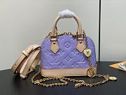 LV Nano Alma Monogram Vernis Glossy Lilac M82974 18x12x8cm - 1