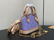 LV Nano Alma Monogram Vernis Glossy Lilac M82974 18x12x8cm - 5