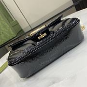 Gucci GG Marmont Super Mini Bag Black Patent 10x16.5x4.5cm - 4