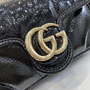 Gucci GG Marmont Super Mini Bag Black Patent 10x16.5x4.5cm - 2