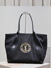 YSL Rive Gauche Tote Bag In Canvas Black and Gold 40–60x30x20cm - 1