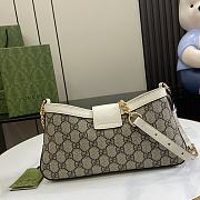 Gucci Padlock small shoulder bag Beige and ebony GG Supreme canvas 26.5x13.5x4.5cm - 5