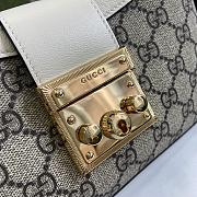 Gucci Padlock small shoulder bag Beige and ebony GG Supreme canvas 26.5x13.5x4.5cm - 2