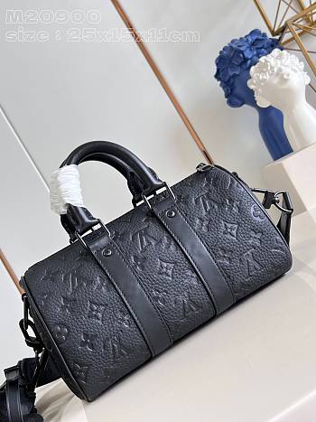 LV Keepall Bandoulière 25 Bag Black 25x15x11cm