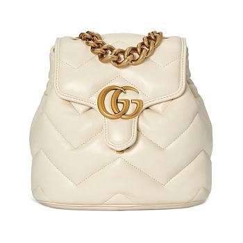 GUCCI GG Marmont Mini Backpack White 20x19x11cm 