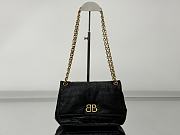 Balenciaga BLACK ‘Monaco M’ Shoulder Bag Mini Size 24.8x22x12cm - 1