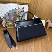 Hermes Kelly 40 Bag in Black Canvas Black 40x28x15 cm - 4