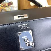 Hermes Kelly 40 Bag in Black Canvas Black 40x28x15 cm - 3