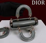 Dior Dior Small Lady D-Joy Bag Pale Grey Cannage Lambskin 16.5x6x10cm - 5