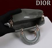 Dior Dior Small Lady D-Joy Bag Pale Grey Cannage Lambskin 16.5x6x10cm - 6