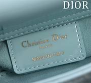 Dior Small Lady D-Joy Bag Pale Blue Cannage Lambskin 16.5x6x10cm - 4