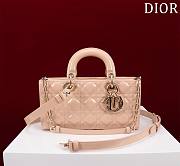 Dior Small Lady D-Joy Bag Pale Beige  Cannage Lambskin 16.5x6x10cm - 1