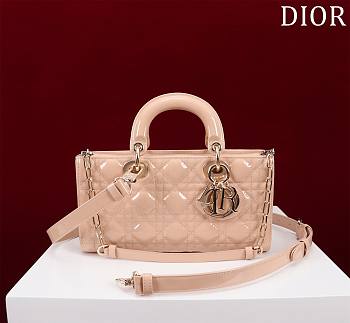 Dior Small Lady D-Joy Bag Pale Beige  Cannage Lambskin 16.5x6x10cm