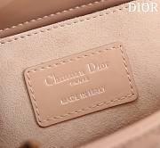 Dior Small Lady D-Joy Bag Pale Beige  Cannage Lambskin 16.5x6x10cm - 3