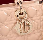 Dior Small Lady D-Joy Bag Pale Beige  Cannage Lambskin 16.5x6x10cm - 2