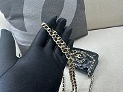 Chanel Love woven lacquered cowhide Black 12.5x9.5x3cm - 5