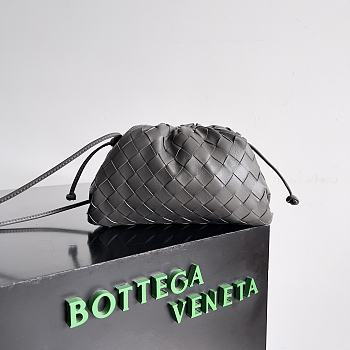 Bottega Veneta Graphite Grey Lambskin 13x22x5cm