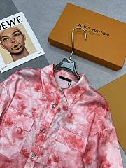 Louis Vuitton Autumn new high version monogram shirt Pink SML - 6