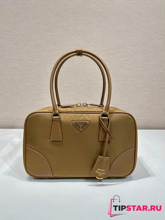 Prada Re-Edition 1978 large Re-Nylon and Saffiano Medium Cork Beige 30x17.5x9cm  - 1