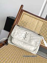 YSL NIKI medium vintage leather bag Retro White 28x20x8.5cm - 1