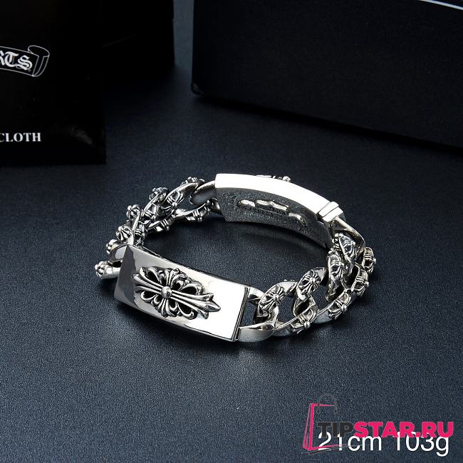 Chrome hearts Crusader Flower Sword Men's Bracelet  - 1