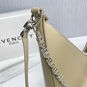 Givenchy Cappuccino Leather Small Cut-Out Shoulder Bag Silver metal 27x26x6cm - 6