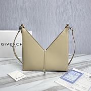 Givenchy Cappuccino Leather Small Cut-Out Shoulder Bag Silver metal 27x26x6cm - 4