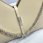 Givenchy Cappuccino Leather Small Cut-Out Shoulder Bag Silver metal 27x26x6cm - 3