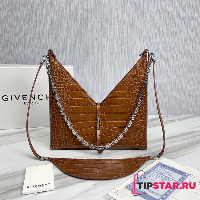 Givenchy Cappuccino Leather Small Cut-Out Shoulder Bag metal 27x26x6cm - 1