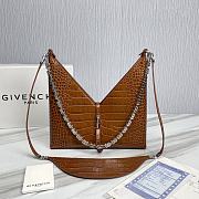 Givenchy Cappuccino Leather Small Cut-Out Shoulder Bag metal 27x26x6cm - 1