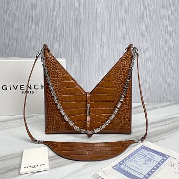 Givenchy Cappuccino Leather Small Cut-Out Shoulder Bag metal 27x26x6cm