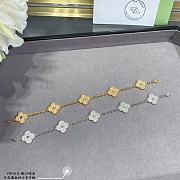 VCA full diamond five-flower four-leaf clover bracelet  - 6