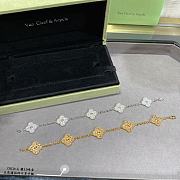 VCA full diamond five-flower four-leaf clover bracelet  - 5