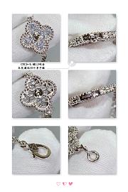 VCA full diamond five-flower four-leaf clover bracelet  - 4