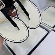 Chanel double C rhinestone buckle flip-flop sandals  - 5